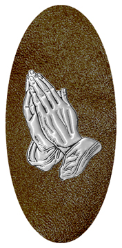 DG5000-516-SL-SH-BR Silver Praying Hands Shimmer Brown